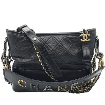 Chanel 2WAY shoulder bag Gabriel de Hobo logo strap leather black vintage metal fittings AS1582 good condition rare popular ladies gift