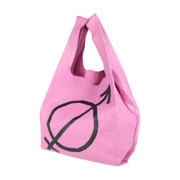 BALENCIAGA supermarket shopper M handbag 506781 leather pink black