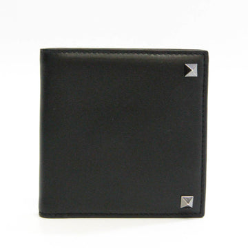VALENTINO GARAVANI Garavani Studs NY2P0578VH3 Men,Women Leather Bill Wallet [bi-fold] Black
