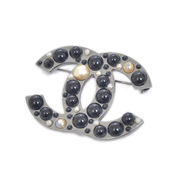 Chanel Cocomark Brooch Stone Gunmetallic 03A