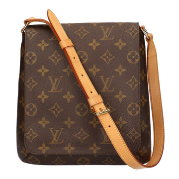 Louis Vuitton Musette Salsa Monogram Shoulder Bag Brown Ladies