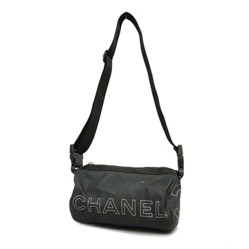 Chanel Shoulder Bag Sports Line Women's Nylon Shoulder Bag Black