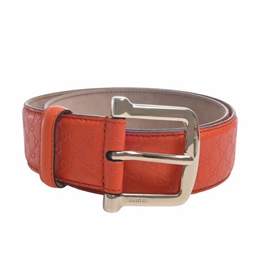 GUCCI Micro sima Leather Belt #80 32 281548 Orange 96cm Ladies