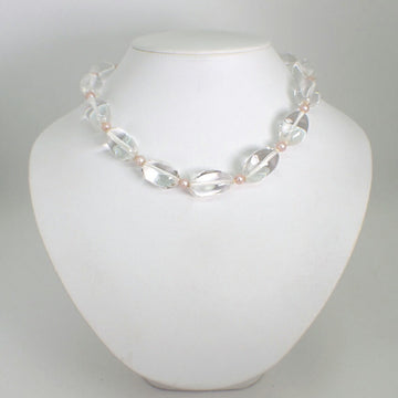 TIFFANY/  SV925 crystal clear necklace [g842-1]