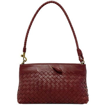 BOTTEGA VENETA Bordeaux Intrecciato 179198 Leather  Handbag One Shoulder Bag Ladies