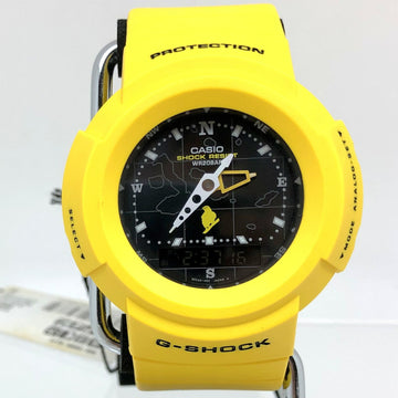 CASIOG-SHOCK G-shock  watch AW-500D-9E2T anadeji Galapagos screw back SS yellow men's Darwin laboratory tie-up