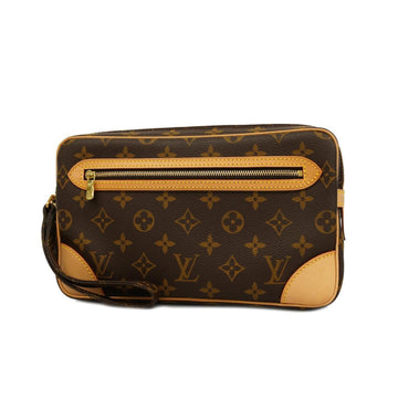 LOUIS VUITTON Clutch Bag Monogram Marly Dragonne GM M51825 Brown Men's