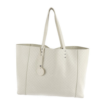 BOTTEGA VENETA Intreccio Mirage Tote Bag Leather Ivory Shoulder Thoth