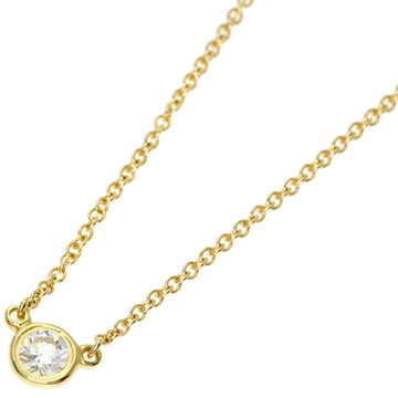 TIFFANY Vis the Yard 1P Diamond Necklace K18 Yellow Gold Women's &Co.