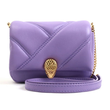 BVLGARI Shoulder Bag Serpenti Cabochon Micro Leather Purple Women's 291718