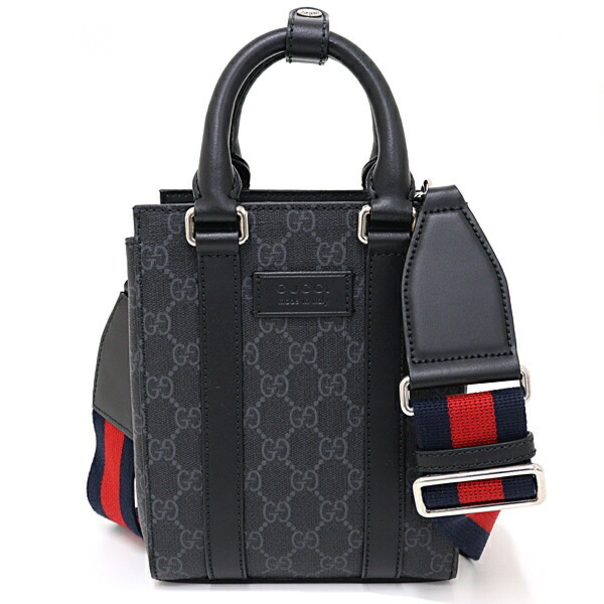 Gucci canvas hotsell tote black