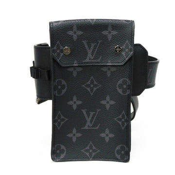 LOUIS VUITTON Waist Bag Santulle Utility Belt Black 90/36 35mm Monogram Eclipse Noir M0235U Men's