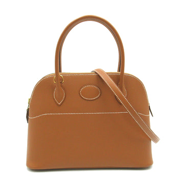 HERMES Bolide27 Brown Gold Epsom Calfskin [cowhide]