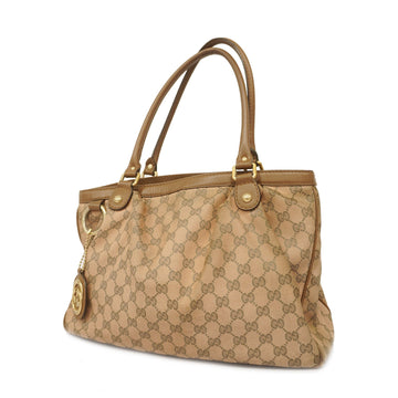GUCCI[3zb2531] Auth  Tote Bag GG Canvas 296835 Brown Gold metal