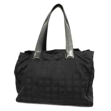 CHANEL Tote Bag New Travel Nylon Black Gold Hardware Women's