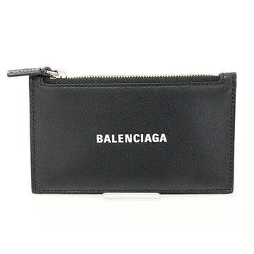 BALENCIAGA coin case card business holder purse leather 594311 black