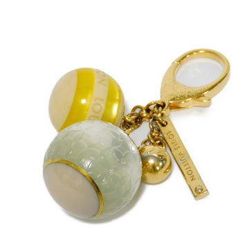 LOUIS VUITTON Keychain Bijoux Sac Mini Orchid Croisette Ball Yellow Monogram Flower M65642 Men Women