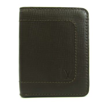 Louis Vuitton Utah Zippy Compact Wallet M60425 Men's Utah Leather Wallet (bi-fold) Coffee