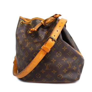 LOUIS VUITTON Shoulder Bag Monogram Petit Noe M42226 Brown Ladies