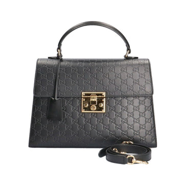 Gucci Padlock sima handbag leather unisex