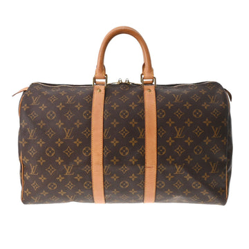 Louis Vuitton Monogram Keepall 45 Brown M41428 Unisex Canvas Boston Bag