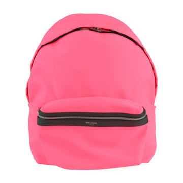 SAINT LAURENT Classic Hunting City Sack Rucksack Daypack 326865 Canvas Pink Black Backpack