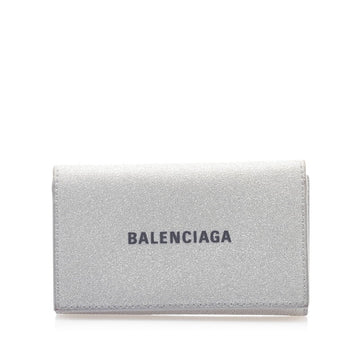 Balenciaga 6 row key case 640537 silver polyurethane polyester leather ladies BALENCIAGA