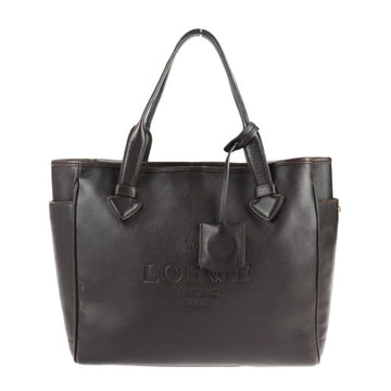 LOEWE Heritage Tote Bag 377 79 751 Leather Dark Brown