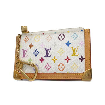 LOUIS VUITTONAuth  Monogram Multicolore Pochette Cle M92655 Blanc