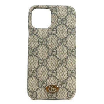 GUCCI Smartphone Case iPhone11 Pro GG Supreme Canvas Brown Unisex 623093