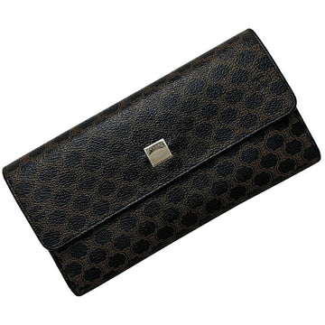 Celine Macadam Ec-14156 Women's PVC,Leather Long Wallet (tri-fold) Black,Brown