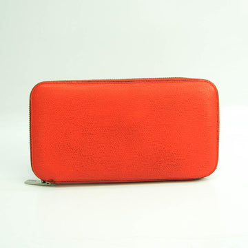 VALEXTRA V9L06 Unisex Leather Long Wallet [bi-fold] Orange
