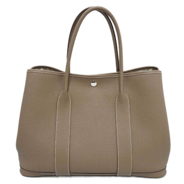 HERMES Garden PM Handbag Tote Bag Etoup Negonda U Engraved Women's Leather