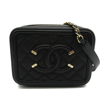 CHANEL Mini ChainShoulder Bag Black Caviar Skin [Grained Calf]