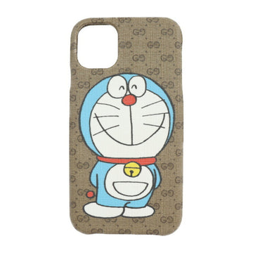 GUCCI Doraemon Collaboration Other Accessories 647806 Mini GG Supreme Beige Ebony iPhone11 Smartphone Case