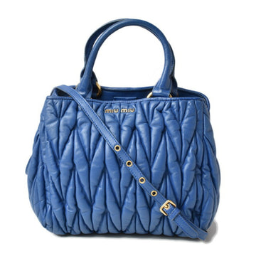 Miu Miu Miu Shoulder Bag / Handbag 2way miumiu MATELASSE Materasse Blue