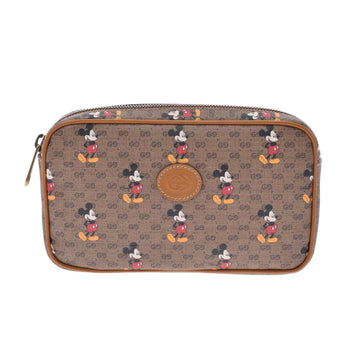 Gucci Mini GG Supreme Disney Collaboration Brown Tone 602695 Women's PVC/Calf Body Bag