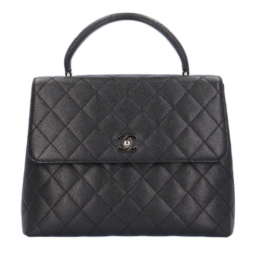 CHANEL Matelasse Handbag Caviar Skin Black Women's