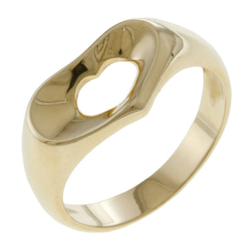 TIFFANY Open Heart Ring No. 9 18K K18 Yellow Gold Women's &Co.