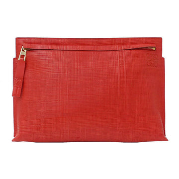 Loewe bag lady's clutch anagram leather red