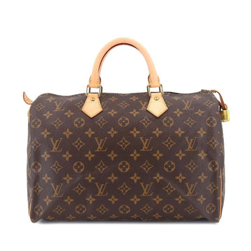 LOUIS VUITTON Monogram Speedy 35 Hand Bag Brown M41524 Gold Hardware