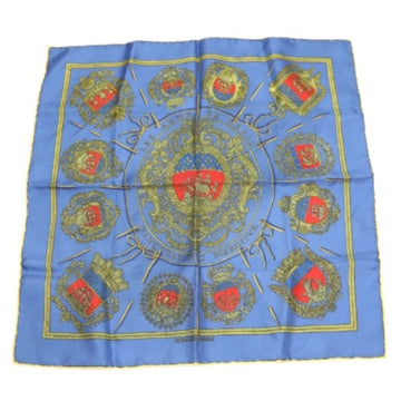 HERMES Handkerchief Carre 45 100% Silk  Blue