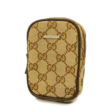 GUCCI Pouch GG Canvas 115249 Brown Ladies