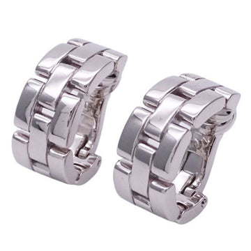 Cartier Earrings Ladies White Gold 750 WG Panth??re Polished