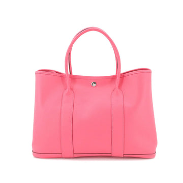 HERMES Garden Party PM Tote Bag Epson Rose Azalee C Engraved