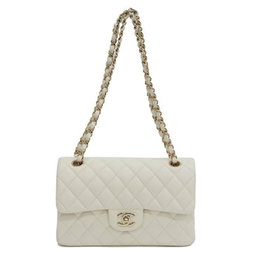 CHANEL Caviar Skin Matelasse 23 W Flap Chain Shoulder Bag White A01113 Ladies