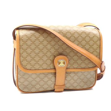 Celine Shoulder Bag Ladies Beige PVC Leather Macadam