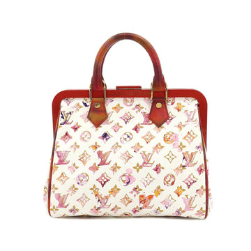 LOUIS VUITTON Monogram Water Color Speedy Hand Bag Karong Leather Bron M95729