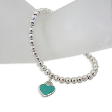 TIFFANY 925 enamel return toe heart ball chain bracelet