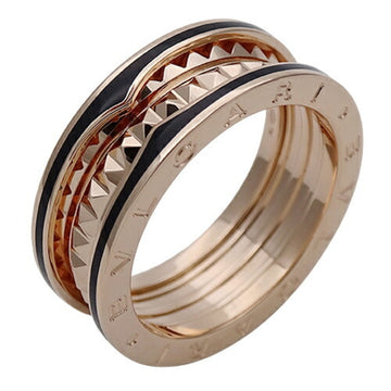 BVLGARI Ring Men's 750PG Ceramic B-zero1 Rock Studs 2 Band Pink Gold #60 Approx. No. 20 357982 Polished